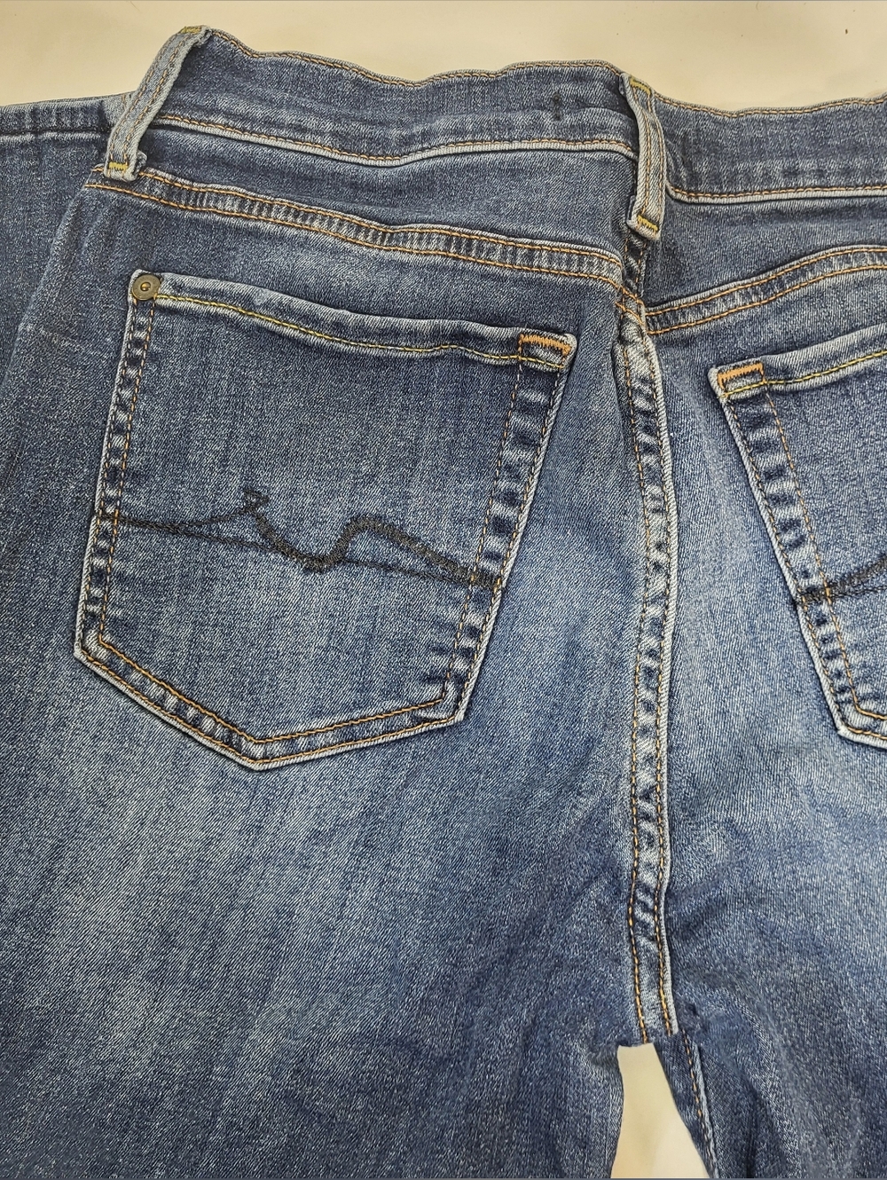 7 For All Mankind High Waist Ankle Gwenevere Blue Denim Jeans